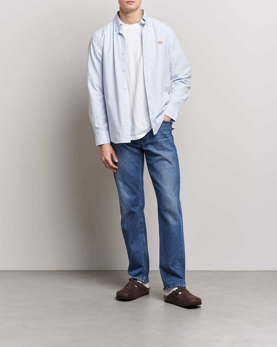 Herre | Skjorter | Armor-lux | Chemise Oxford Shirt Blue/Milk
