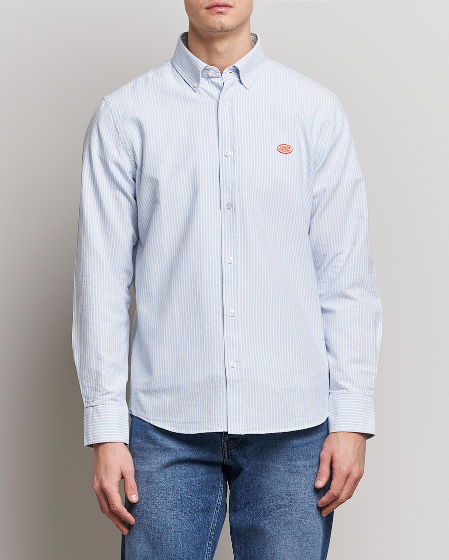 Herre | Oxfordskjorter | Armor-lux | Chemise Oxford Shirt Blue/Milk