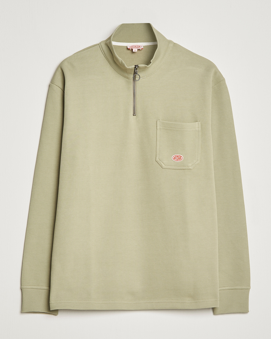 Herre | Trøjer | Armor-lux | Camionneur Cotton Half Zip Sweater Argile