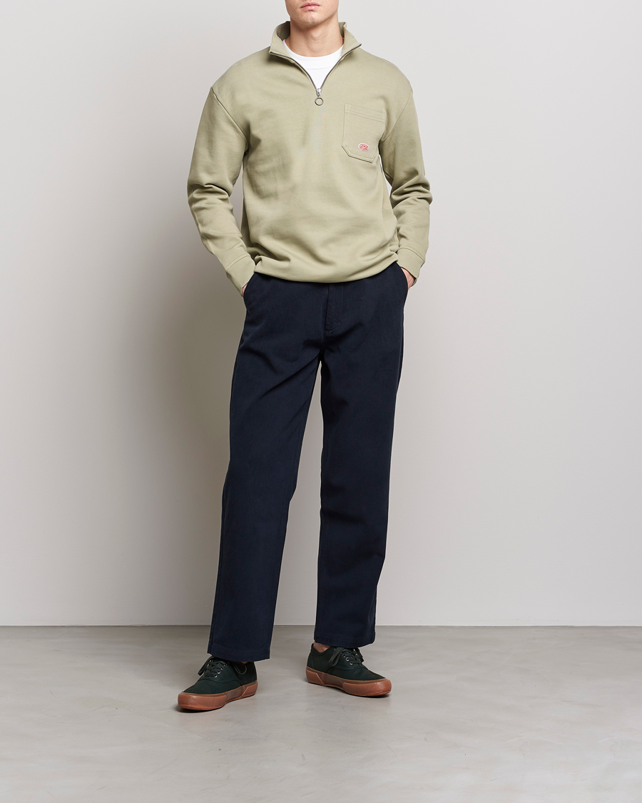 Herre | Trøjer | Armor-lux | Camionneur Cotton Half Zip Sweater Argile
