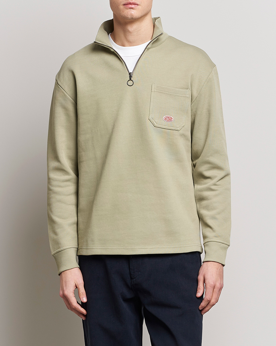 Herre | Trøjer | Armor-lux | Camionneur Cotton Half Zip Sweater Argile