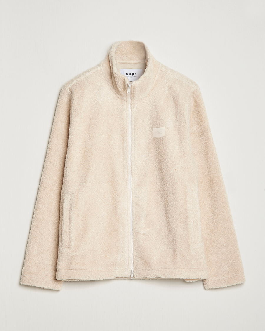 Herre | Trøjer | NN07 | Nil Pile Full Zip Jacket Ecru
