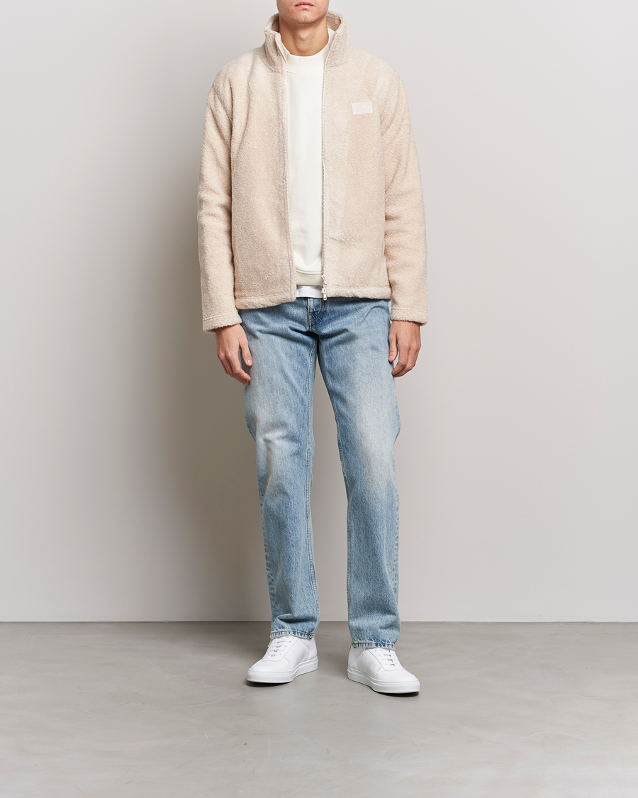 Herre | Trøjer | NN07 | Nil Pile Full Zip Jacket Ecru