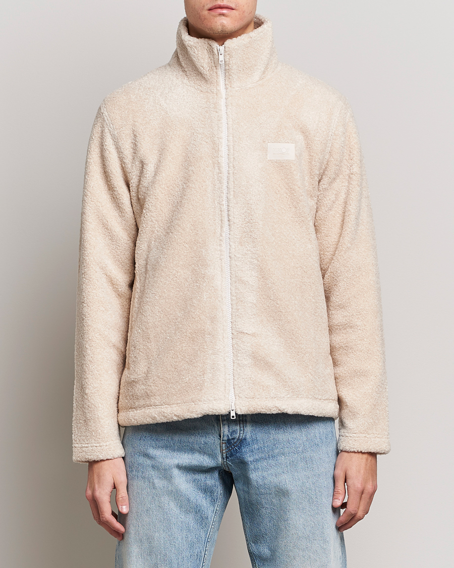 Herre | Trøjer | NN07 | Nil Pile Full Zip Jacket Ecru