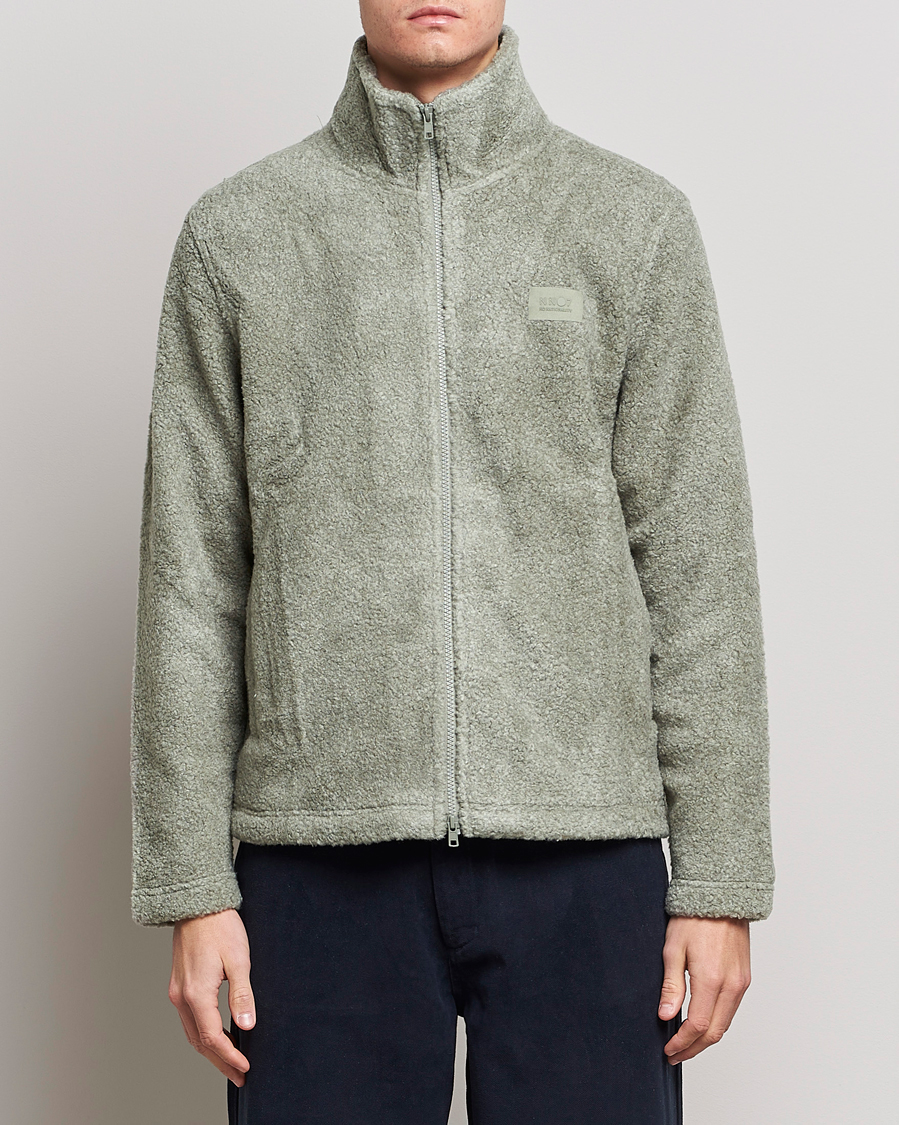 Herre | Trøjer | NN07 | Nil Pile Full Zip Jacket Forest Mint