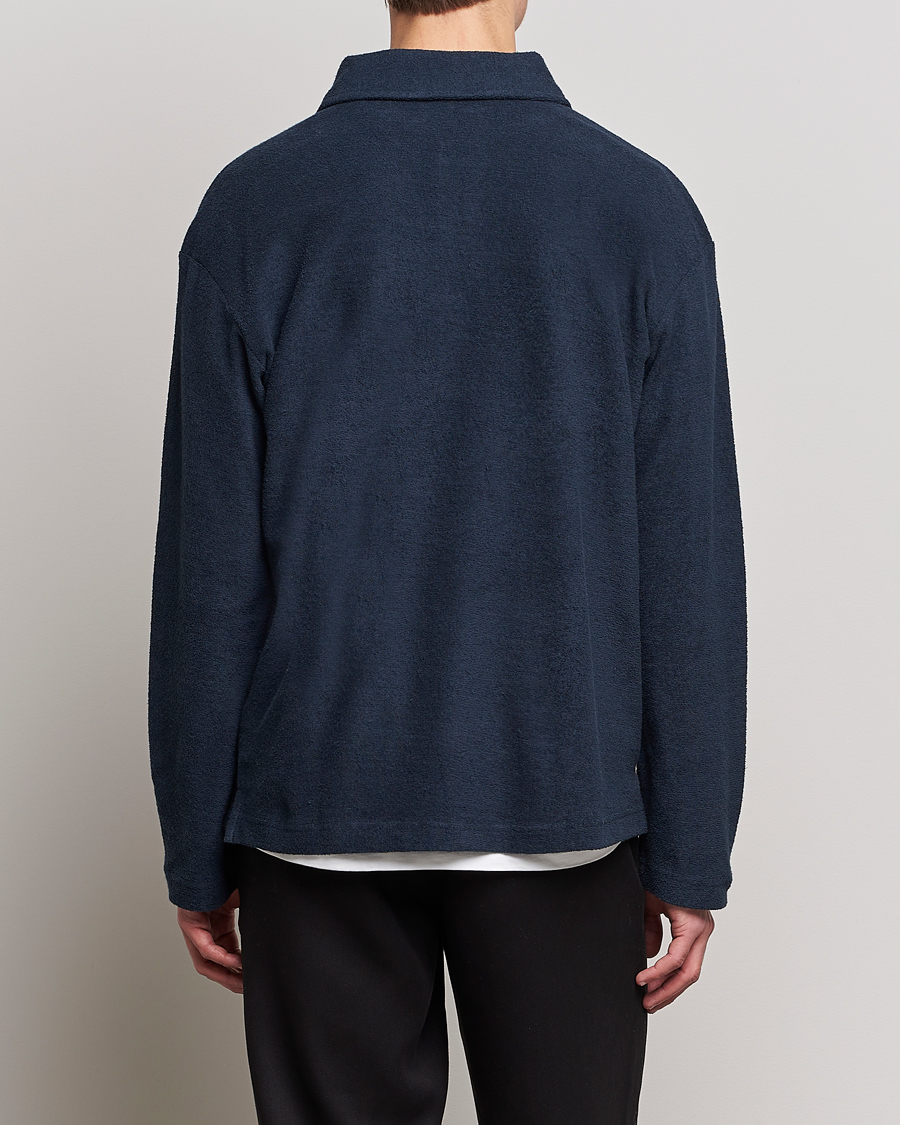 Herre | Trøjer | NN07 | Joey Terry Long Sleeve Polo Navy Blue