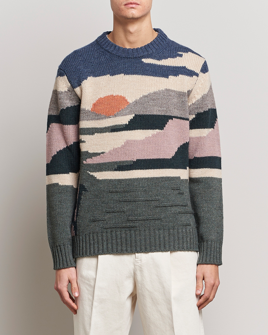 Herre | Strikkede trøjer | NN07 | Jason Sunset Knitted Sweater Multi