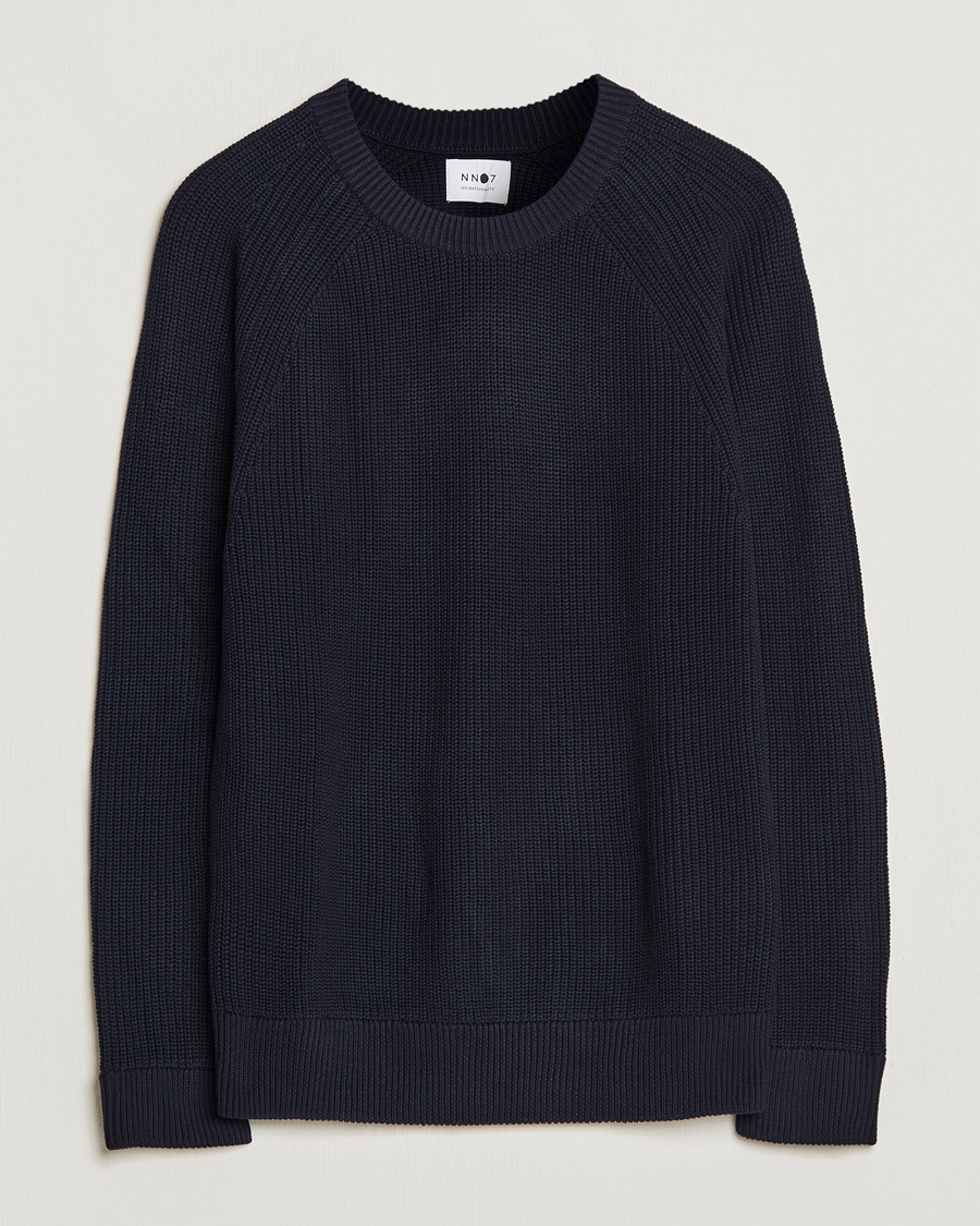 Herre | Trøjer | NN07 | Jacobo Organic Cotton Knitted Sweater Navy
