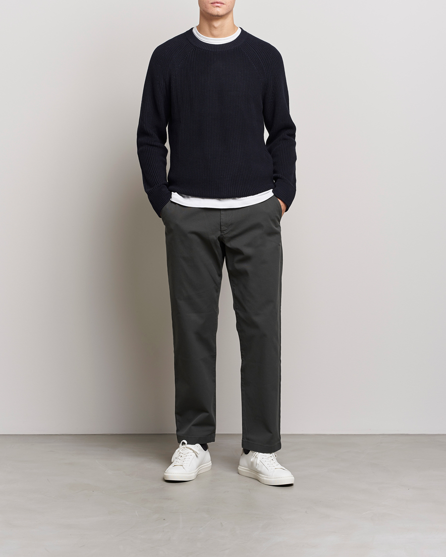 Herre | Trøjer | NN07 | Jacobo Organic Cotton Knitted Sweater Navy