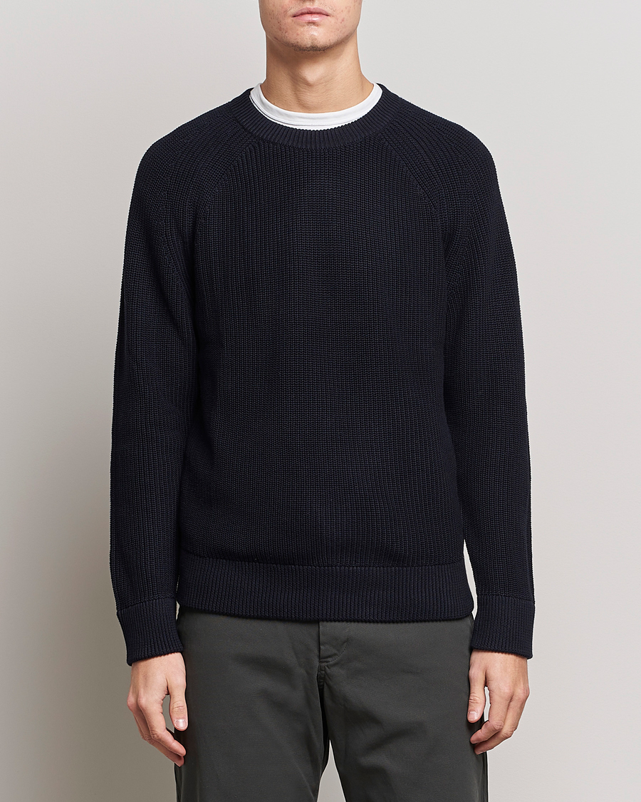 Herre | Trøjer | NN07 | Jacobo Organic Cotton Knitted Sweater Navy