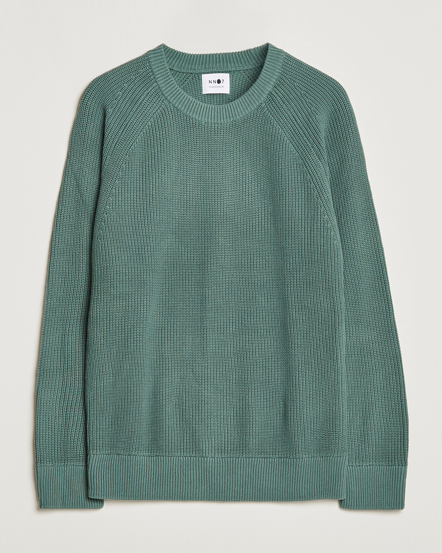 Herre | Trøjer | NN07 | Jacobo Cotton Knitted Sweater Forest Mint
