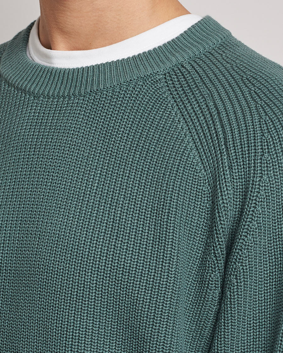 Herre | Trøjer | NN07 | Jacobo Cotton Knitted Sweater Forest Mint