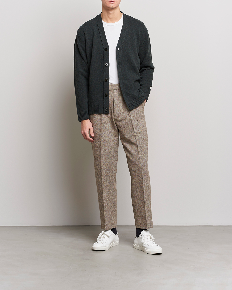 Herre | Tøj | NN07 | Fritz Wool Pleated Trousers Brown Melange