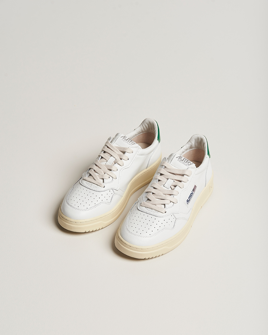 Herre | Nye varemærker | Autry | Medalist Low Leather Sneaker White/Green