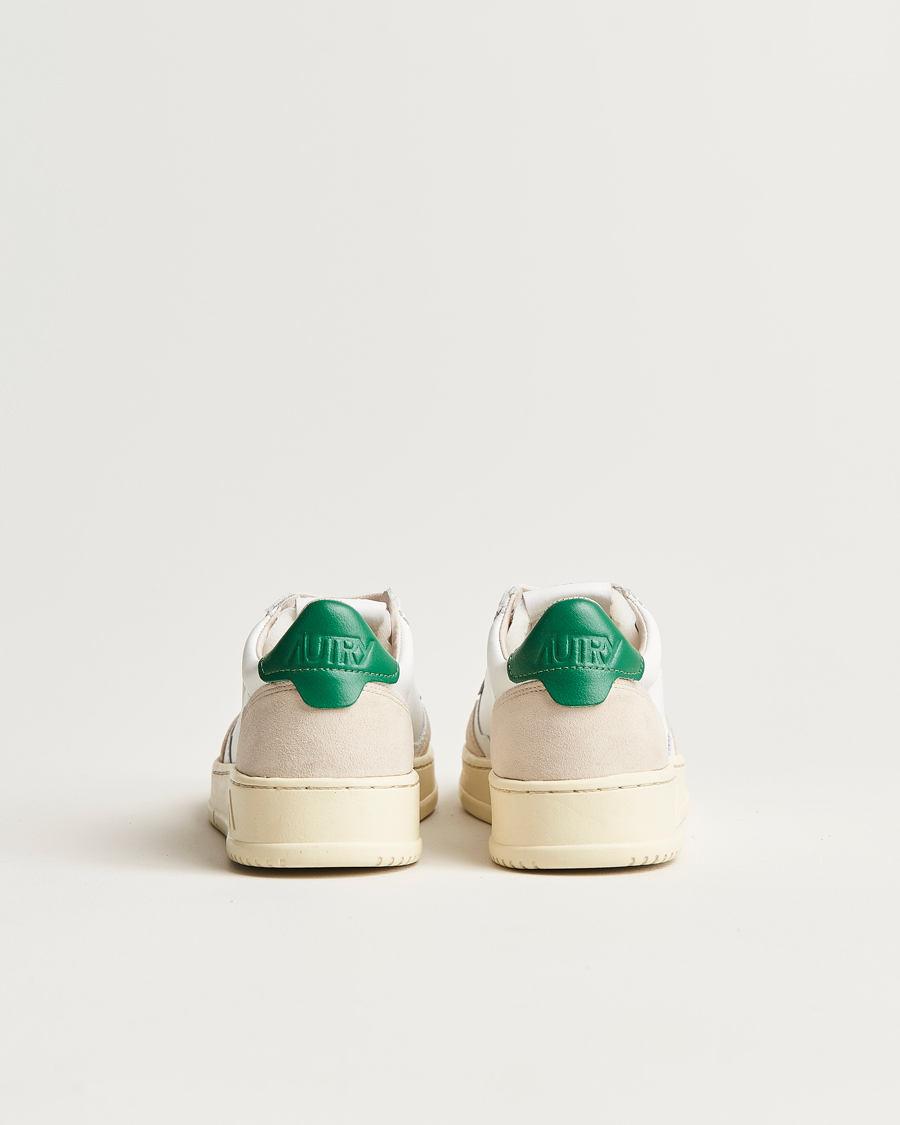 Herre | Autry Medalist Low Leather/Suede Sneaker White/Green | Autry | Medalist Low Leather/Suede Sneaker White/Green
