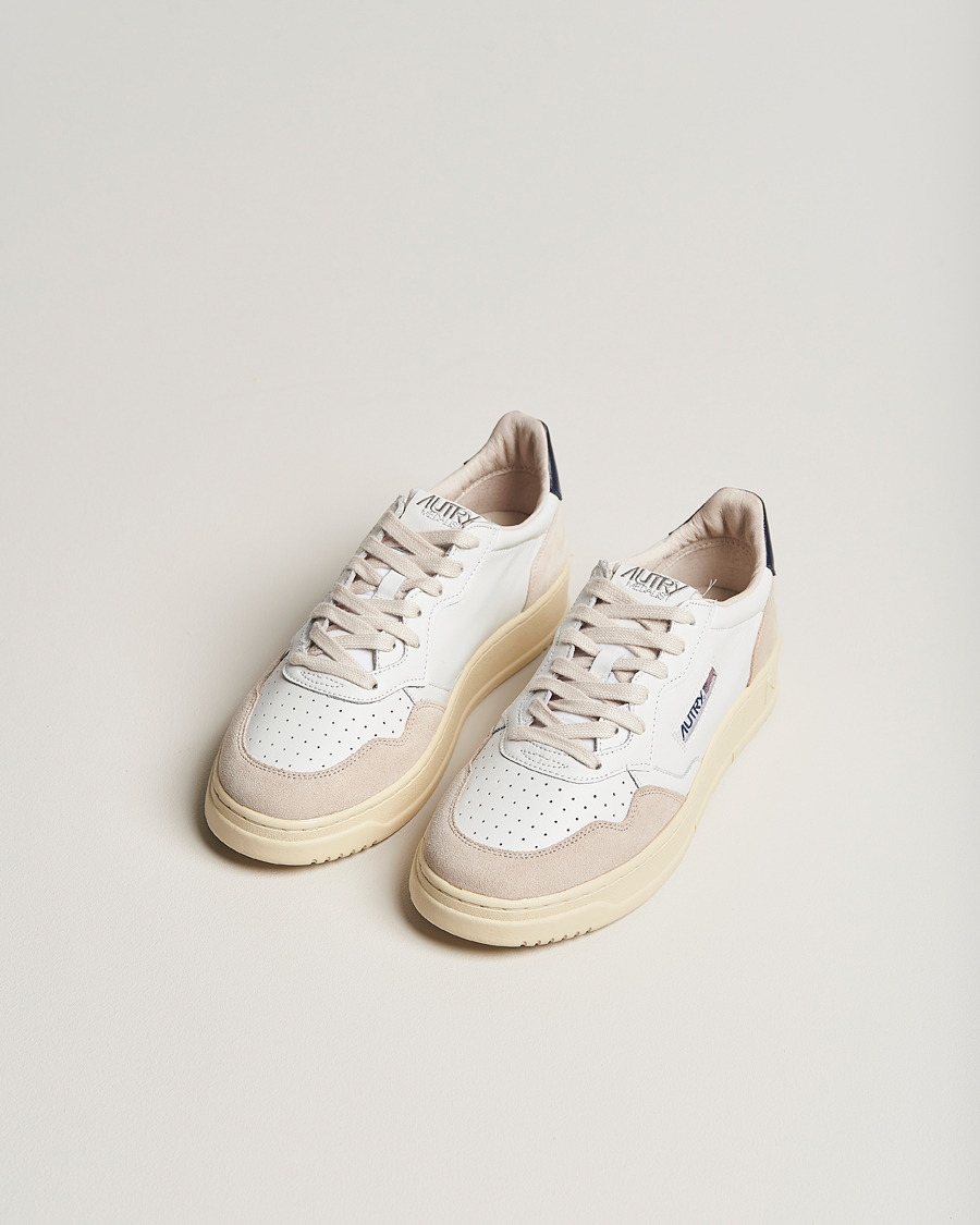 Herre |  | Autry | Medalist Low Leather/Suede Sneaker White/Blue