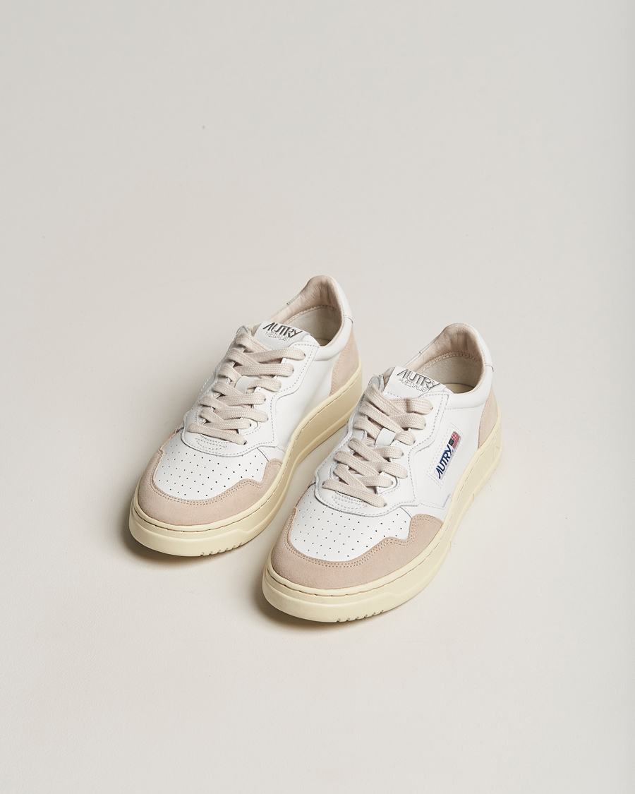 Herre | Autry Medalist Low Leather/Suede Sneaker White | Autry | Medalist Low Leather/Suede Sneaker White