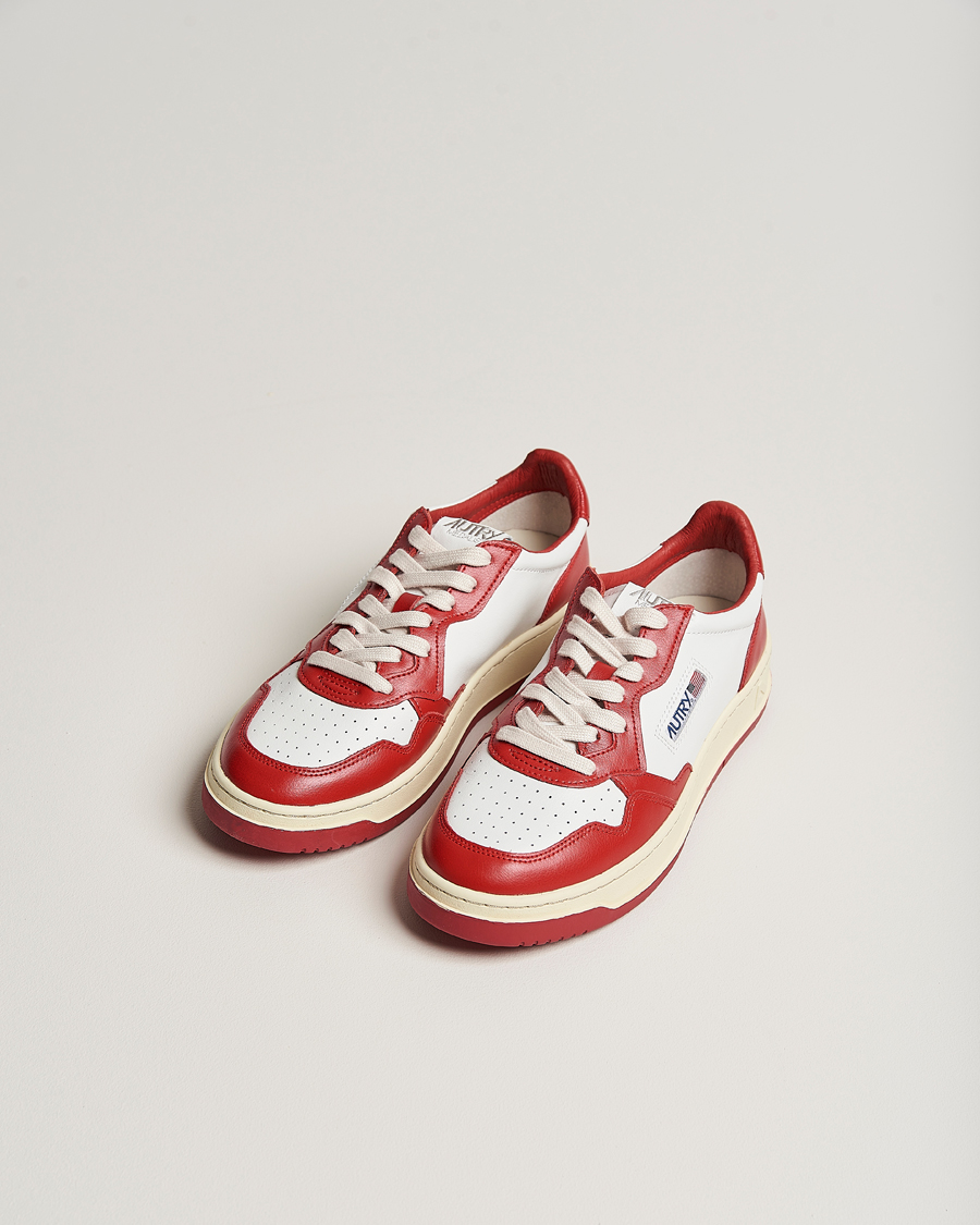 Herre | Nye varemærker | Autry | Medalist Low Bicolor Leather Sneaker Red