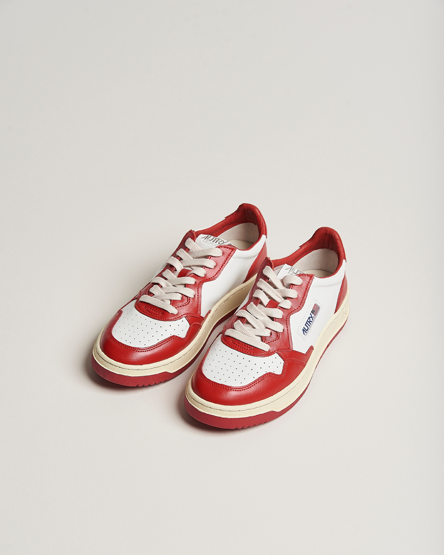 Herre | Autry Medalist Low Bicolor Leather Sneaker Red | Autry | Medalist Low Bicolor Leather Sneaker Red