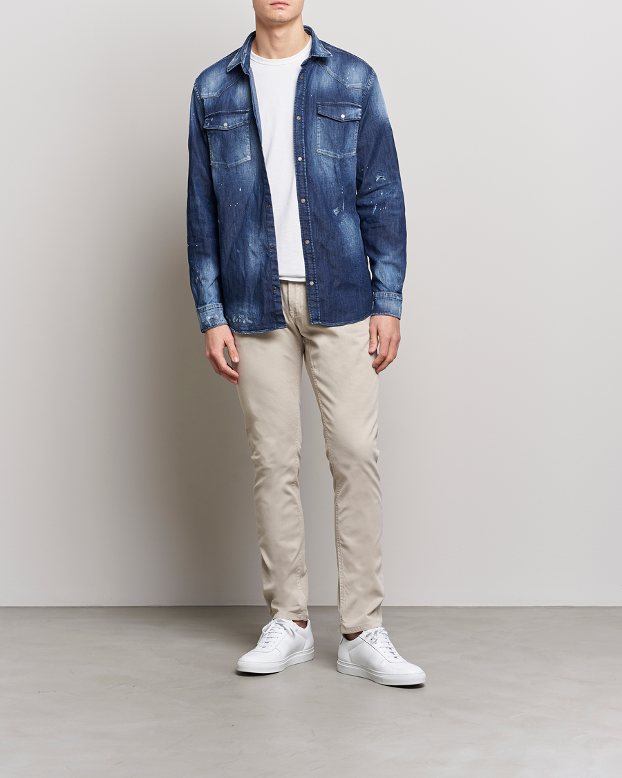 Herre | Bukser | Dondup | George Gabardine 5-Pocket Sand