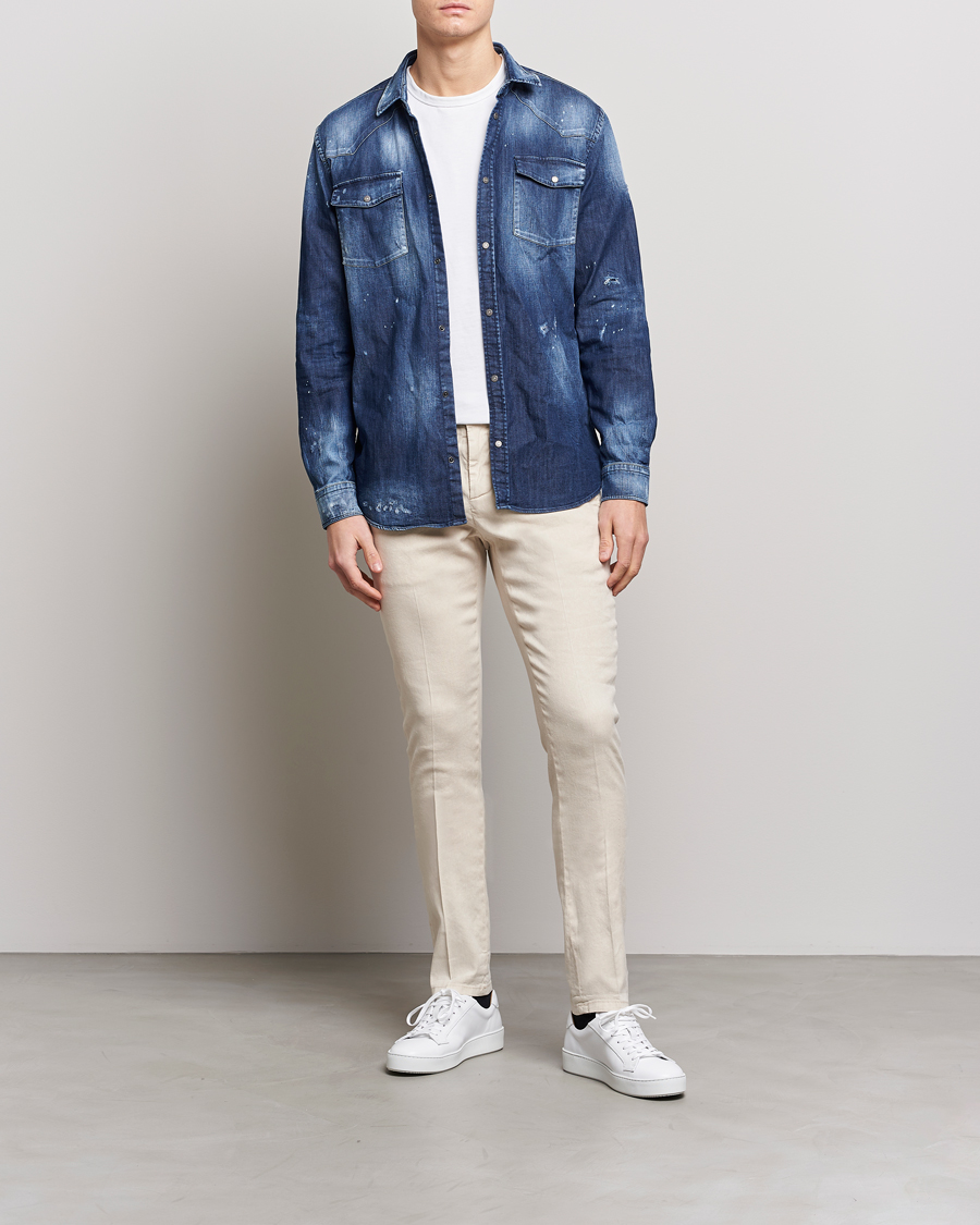 Herre | Bukser | Dondup | Gaubert Linen Stretch Chinos Light Oat