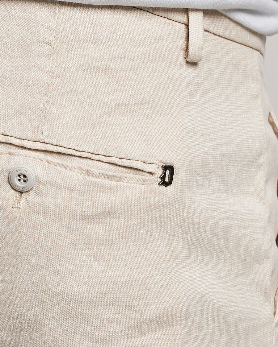 Herre | Bukser | Dondup | Gaubert Linen Stretch Chinos Light Oat