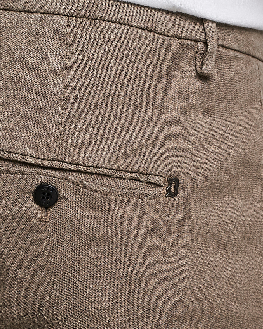 Herre | Bukser | Dondup | Gaubert Linen Stretch Chinos Light Brown
