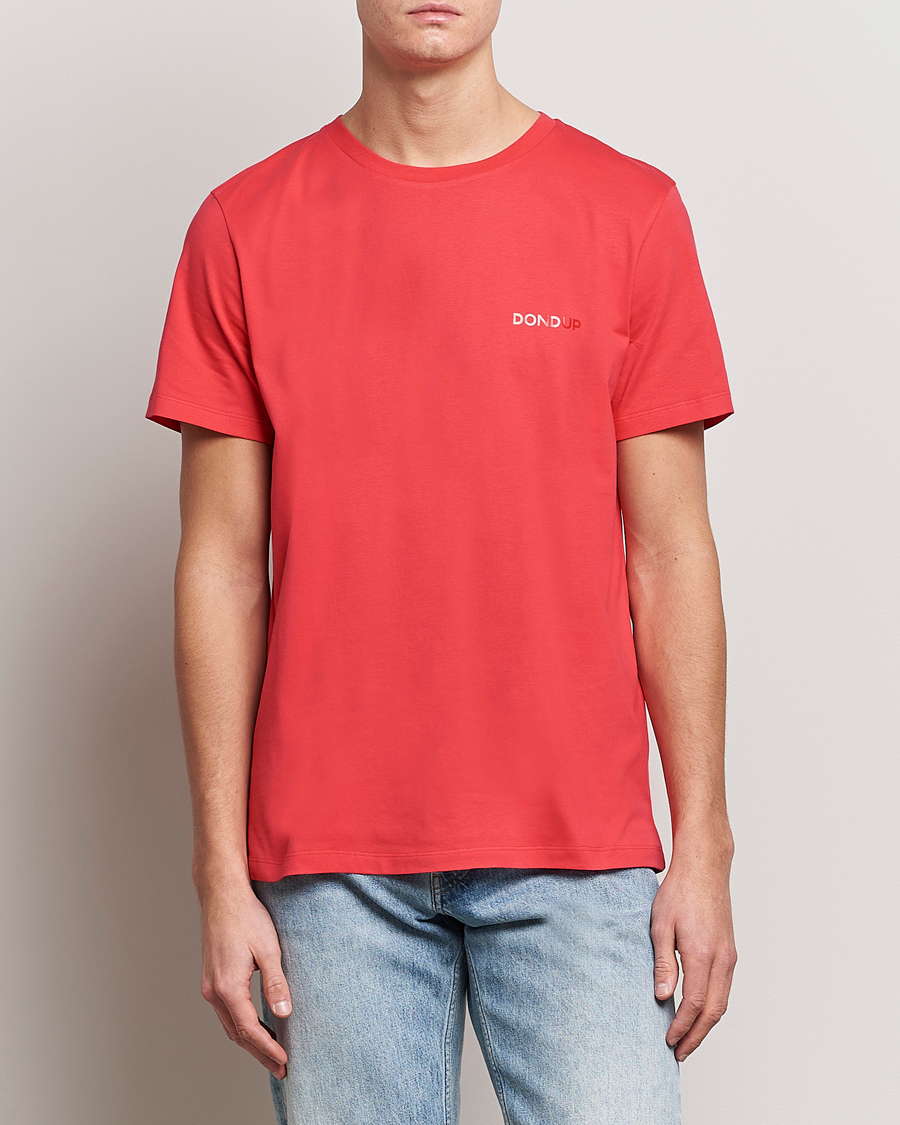 Herre | T-Shirts | Dondup | Crew Neck Tee Coral