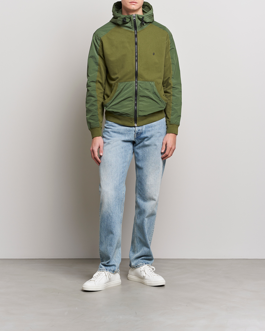 Herre | Trøjer | Dondup | Full Zip Hoodie Jacket Olive