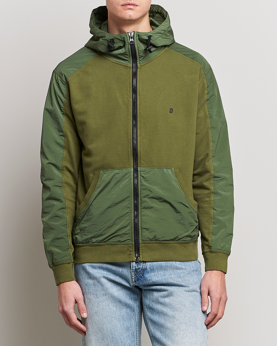 Herre | Trøjer | Dondup | Full Zip Hoodie Jacket Olive