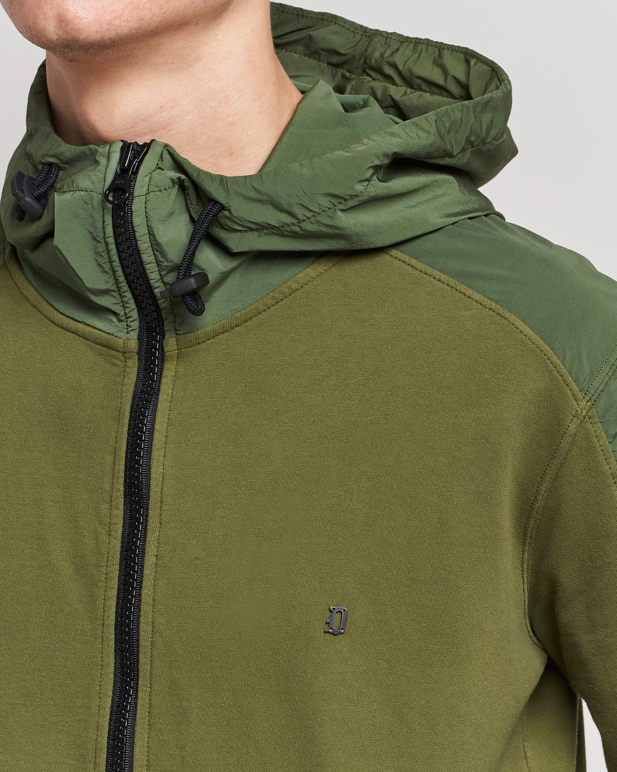 Herre | Trøjer | Dondup | Full Zip Hoodie Jacket Olive