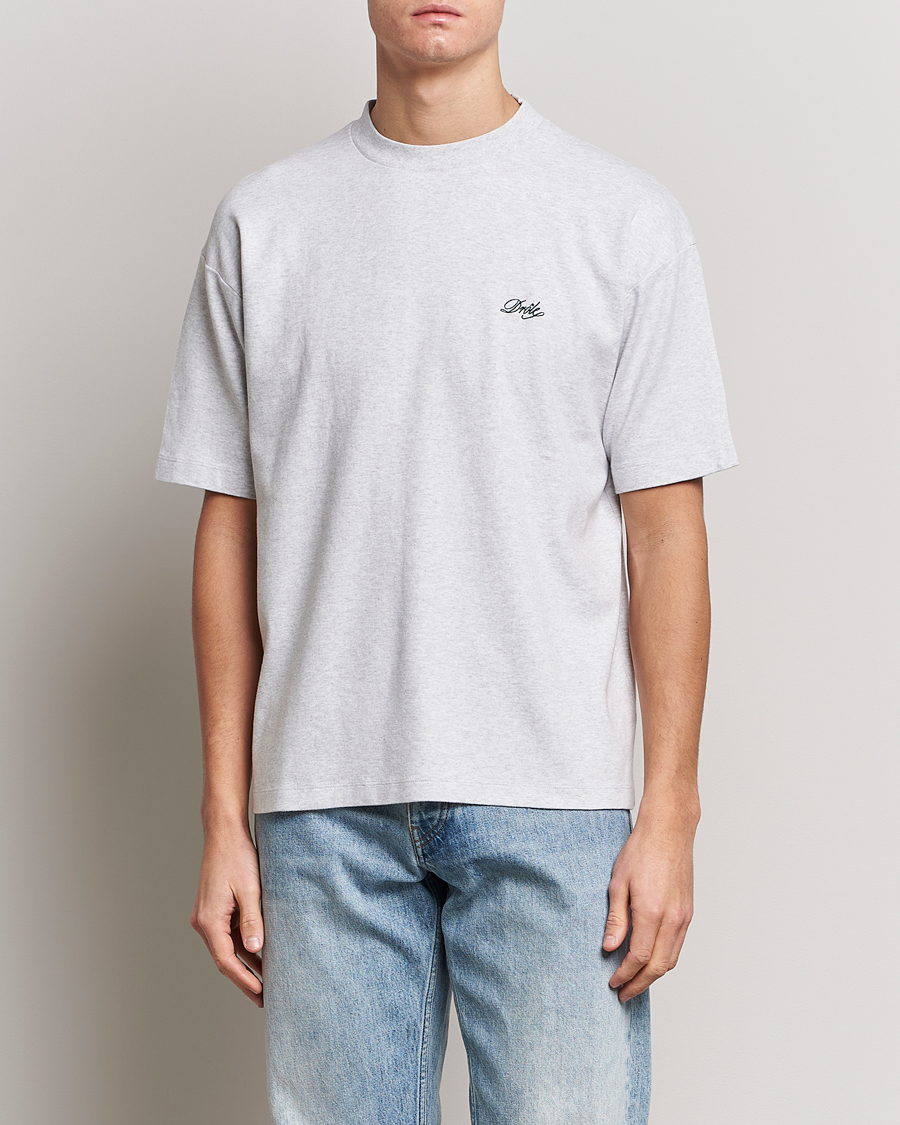 Herre | T-Shirts | Drôle de Monsieur | Signature T-Shirt Light Grey