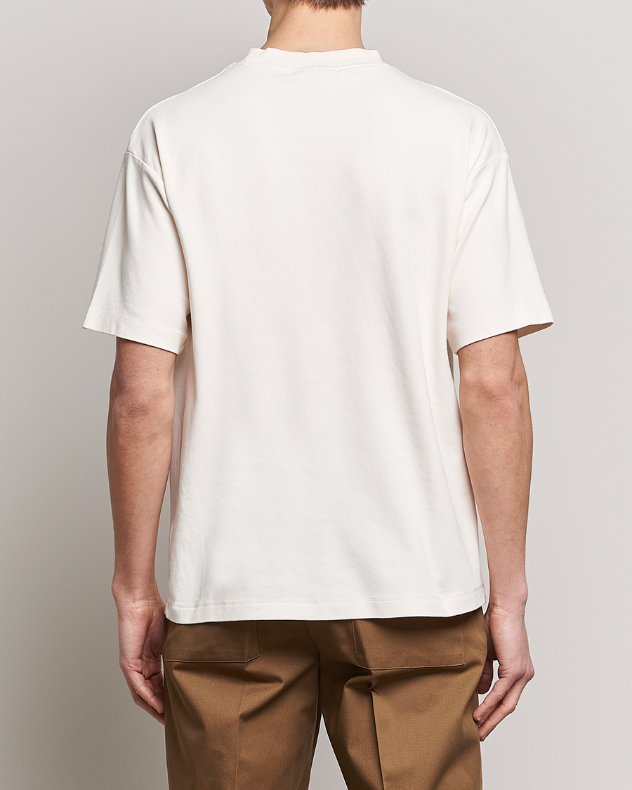 Herre | T-Shirts | Drôle de Monsieur | Oranger Print T-Shirt Off White