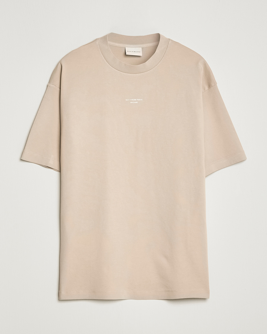 Herre | T-Shirts | Drôle de Monsieur | Classic NFPM T-Shirt Beige