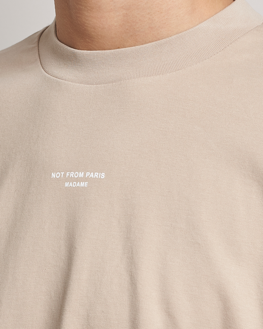 Herre | T-Shirts | Drôle de Monsieur | Classic NFPM T-Shirt Beige