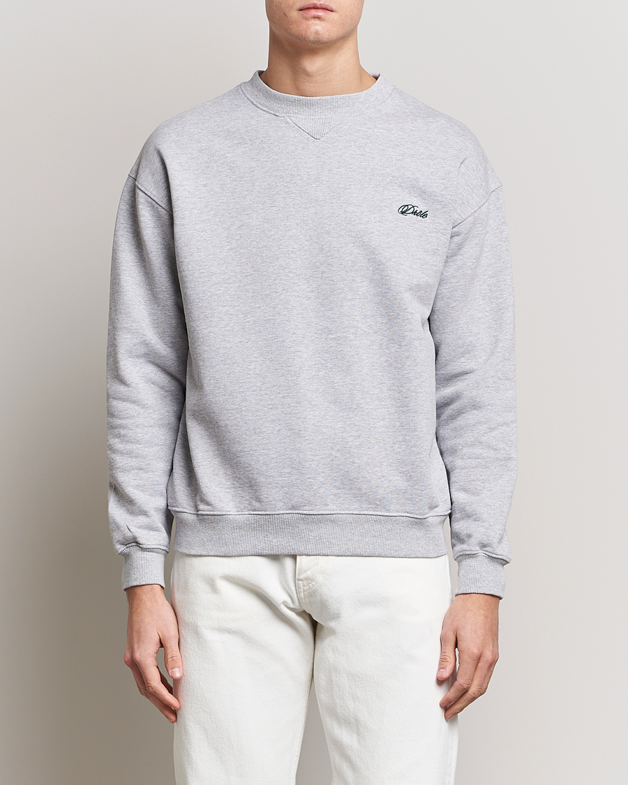 Herre | Grå sweatshirts | Drôle de Monsieur | Signature Sweatshirt Light Grey