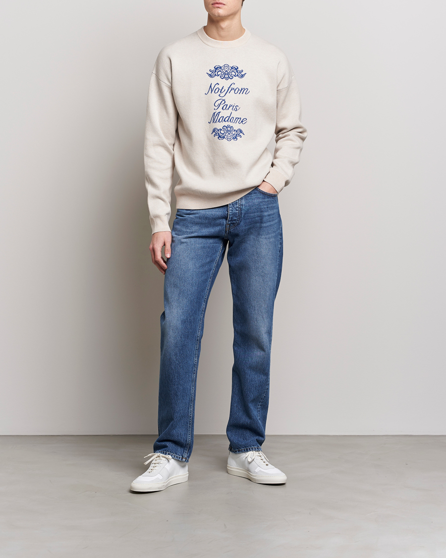Herre | Trøjer | Drôle de Monsieur | Ornaments Jacquard Sweater Beige