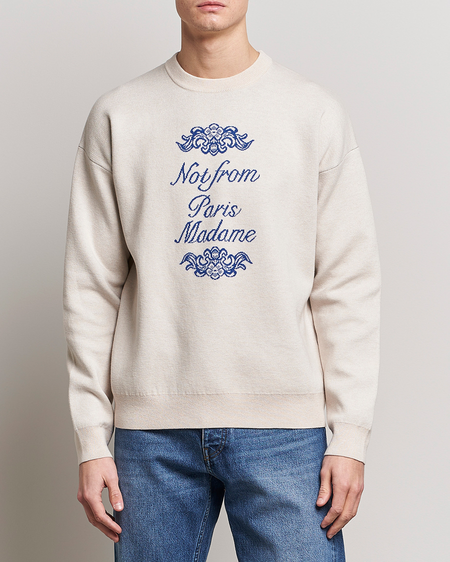 Herre | Nye varemærker | Drôle de Monsieur | Ornaments Jacquard Sweater Beige