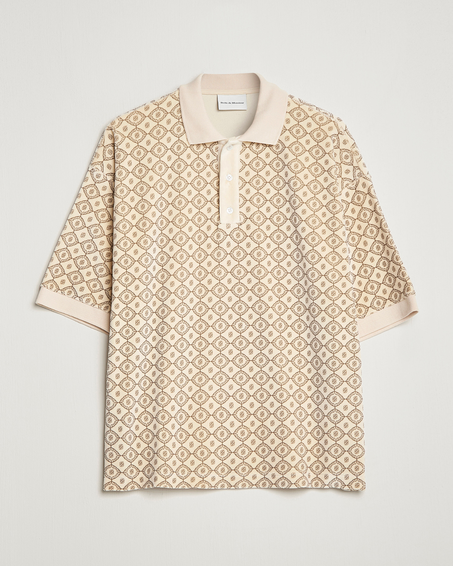 Herre | Polotrøjer | Drôle de Monsieur | Monogram Terry Polo Off White