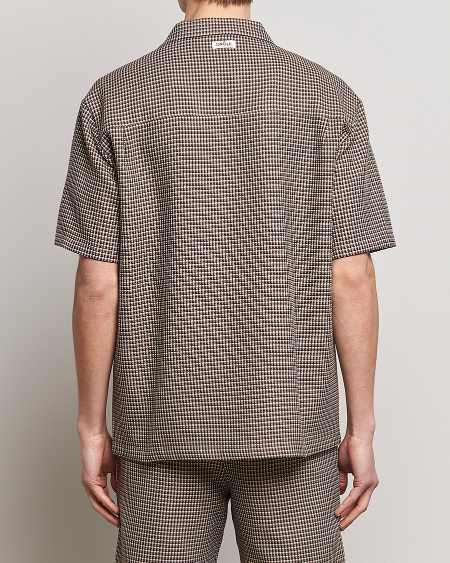 Herre | Skjorter | Drôle de Monsieur | Jacquard Bowling Shirt Brown