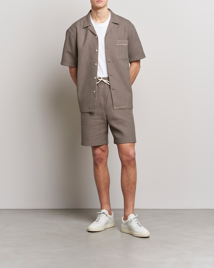 Herre | Shorts | Drôle de Monsieur | Jacquard Drawstring Shorts Brown