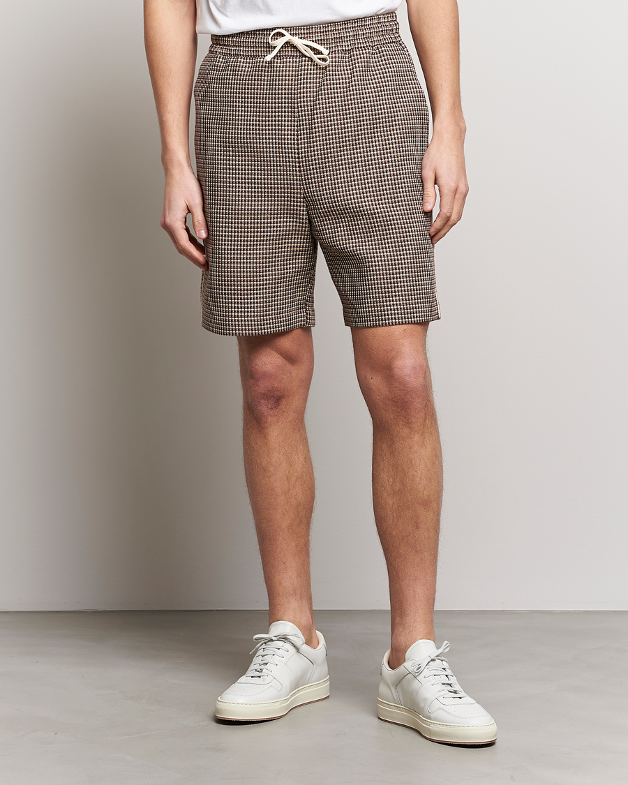 Herre | Shorts | Drôle de Monsieur | Jacquard Drawstring Shorts Brown
