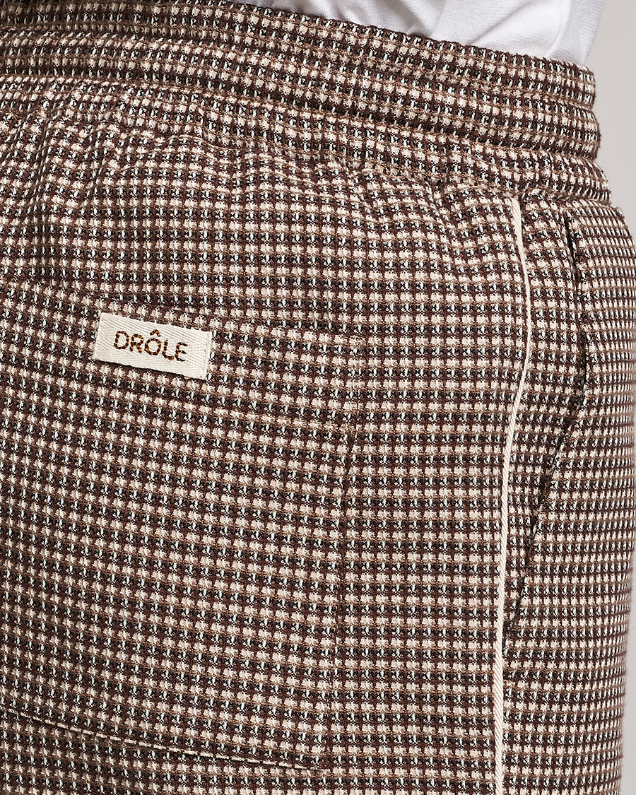 Herre | Shorts | Drôle de Monsieur | Jacquard Drawstring Shorts Brown