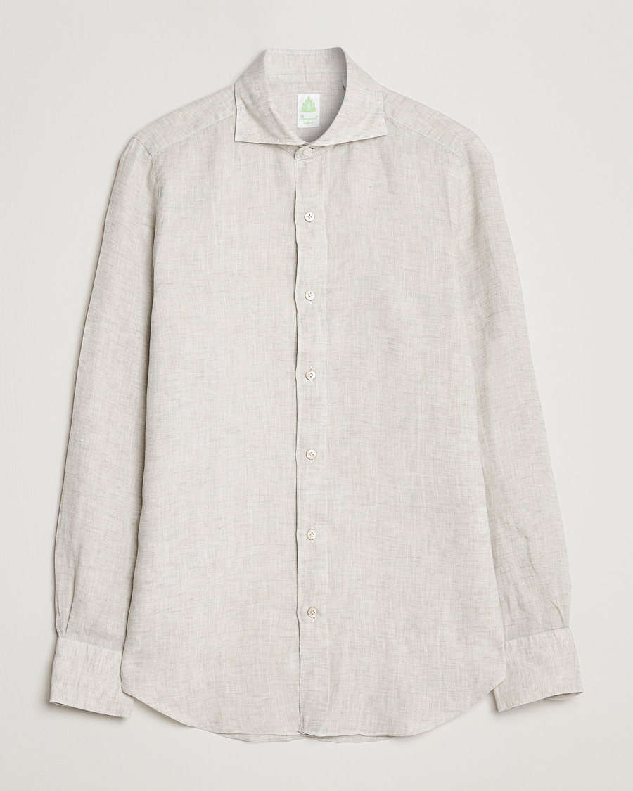 Herre | Skjorter | Finamore Napoli | Tokyo Slim Linen Shirt Oat