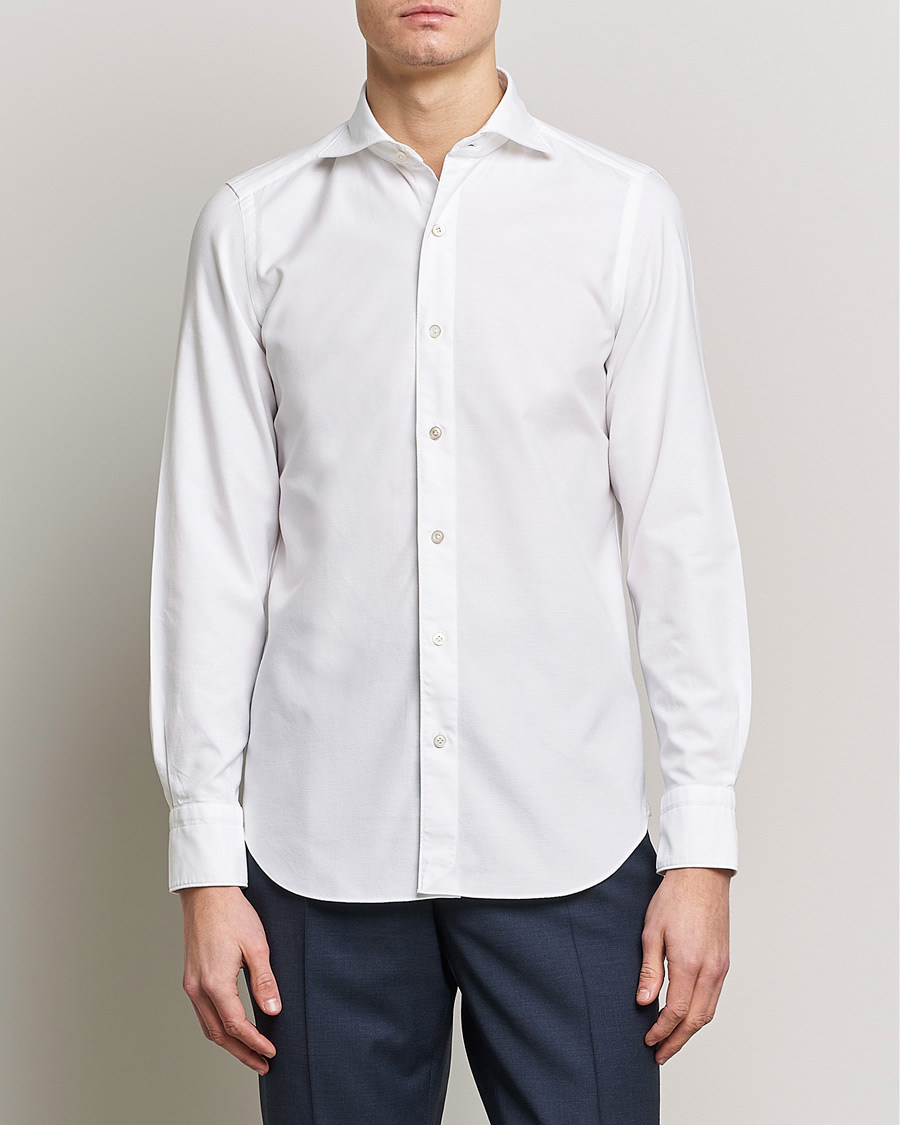 Herre | Skjorter | Finamore Napoli | Tokyo Slim Chambray Shirt White