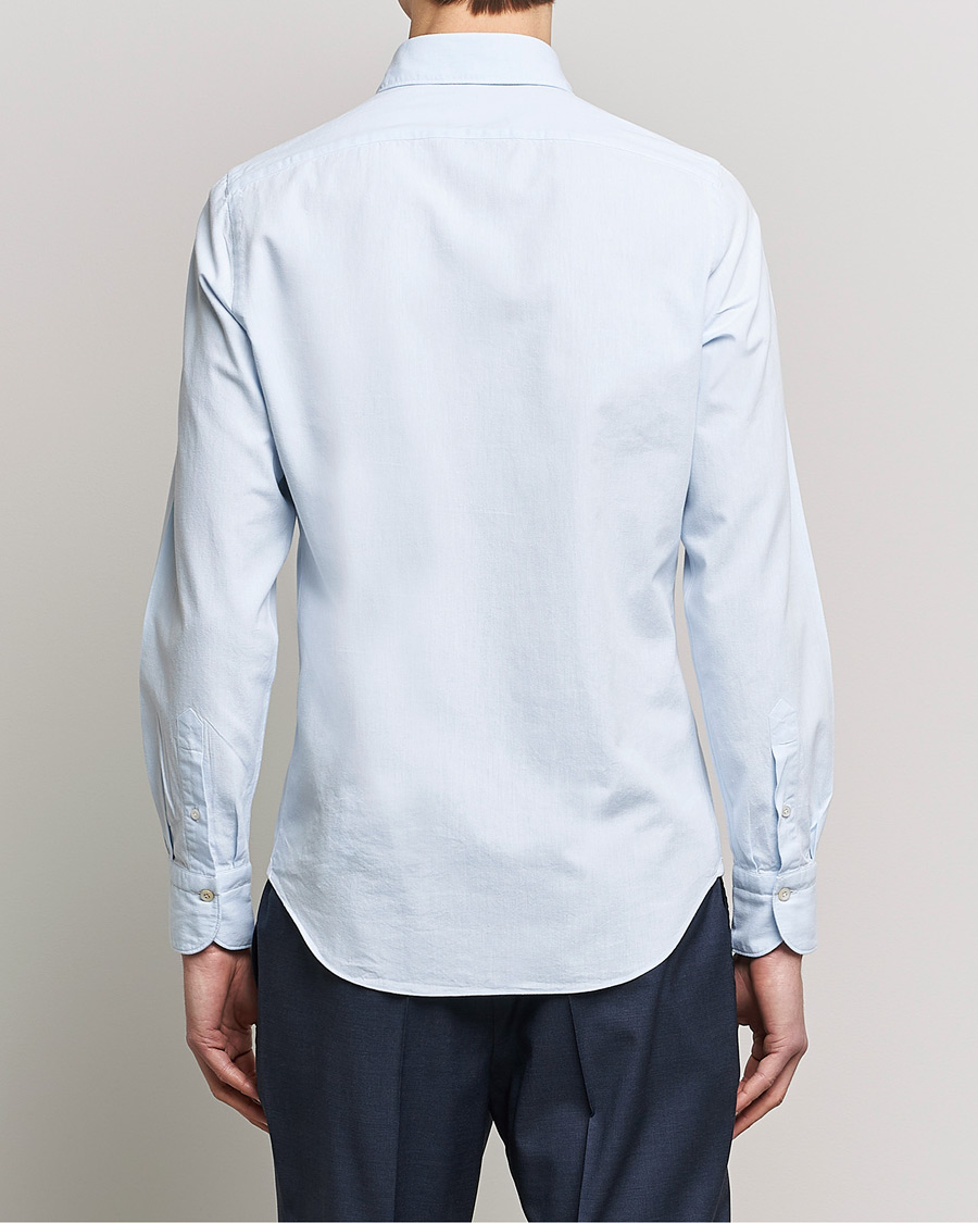 Herre | Skjorter | Finamore Napoli | Tokyo Slim Chambray Shirt Light Blue