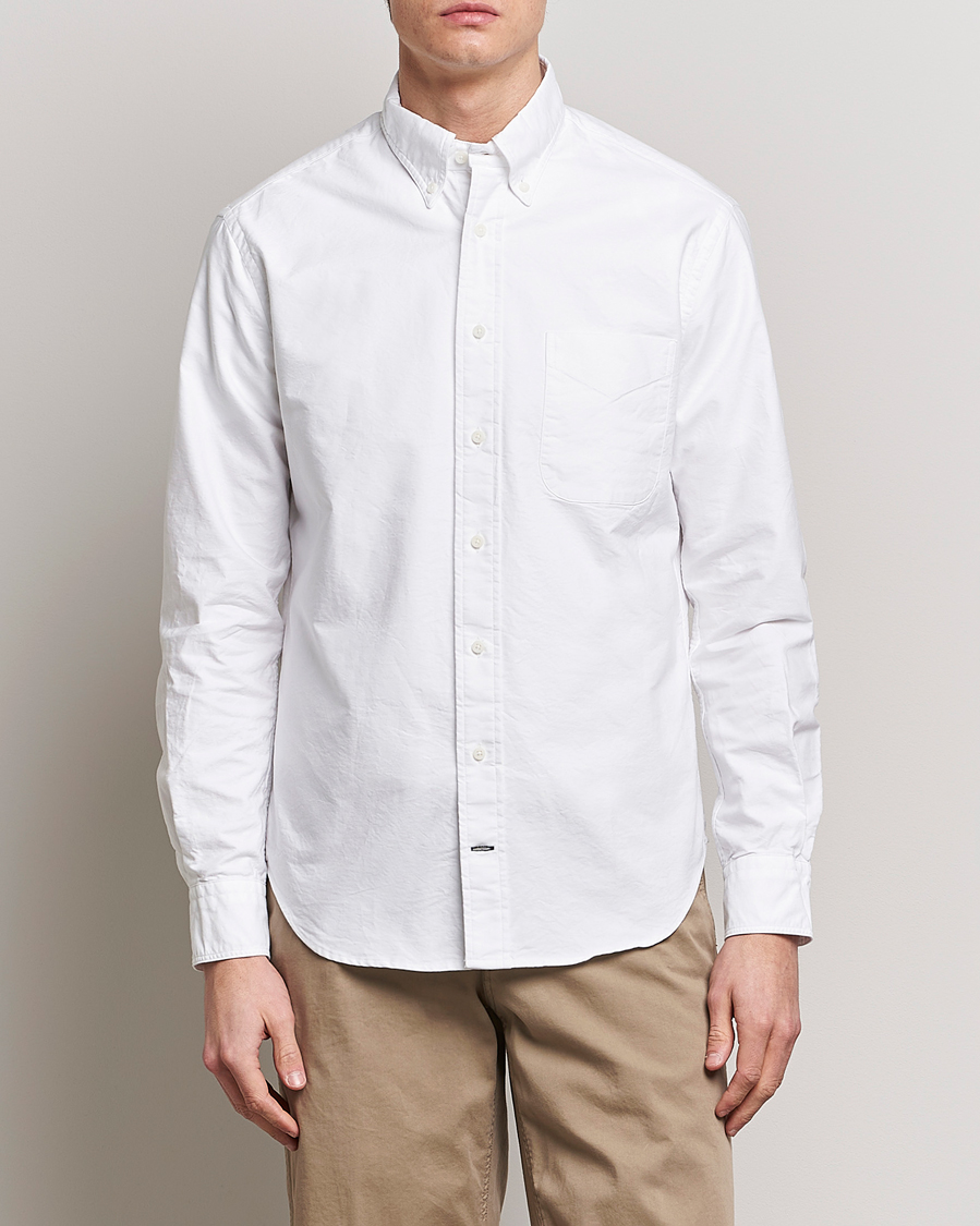 Herre | Preppy Authentic | Gitman Vintage | Button Down Oxford Shirt White