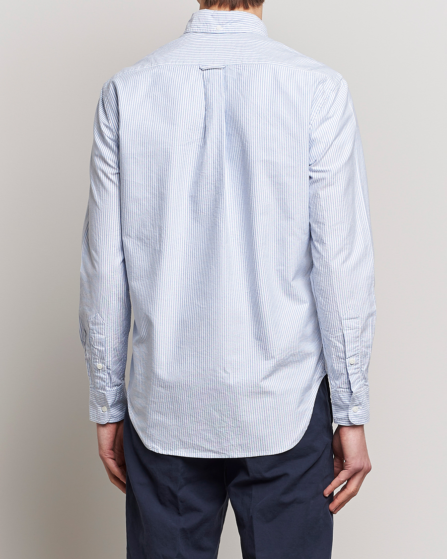 Herre | Skjorter | Gitman Vintage | Button Down Oxford Shirt Blue Stripe