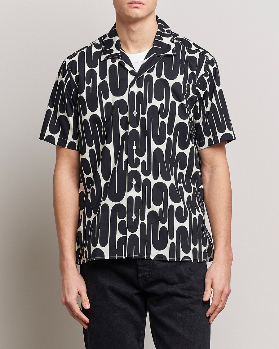 Herre | Skjorter | Gitman Vintage | Alexander Girard Camp Shirt Black/White