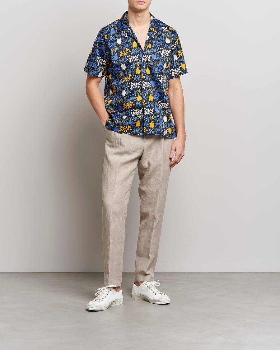 Herre | Skjorter | Gitman Vintage | Tulip Fields Camp Shirt Blue